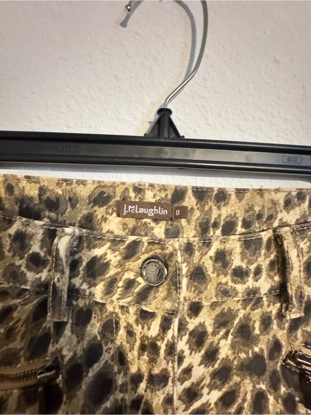 J. McLaughlin Leopard-Print Jeans in Tan and Black